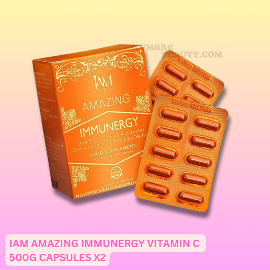 iAM Amazing Immunergy Vitamin C 500g Capsules x2