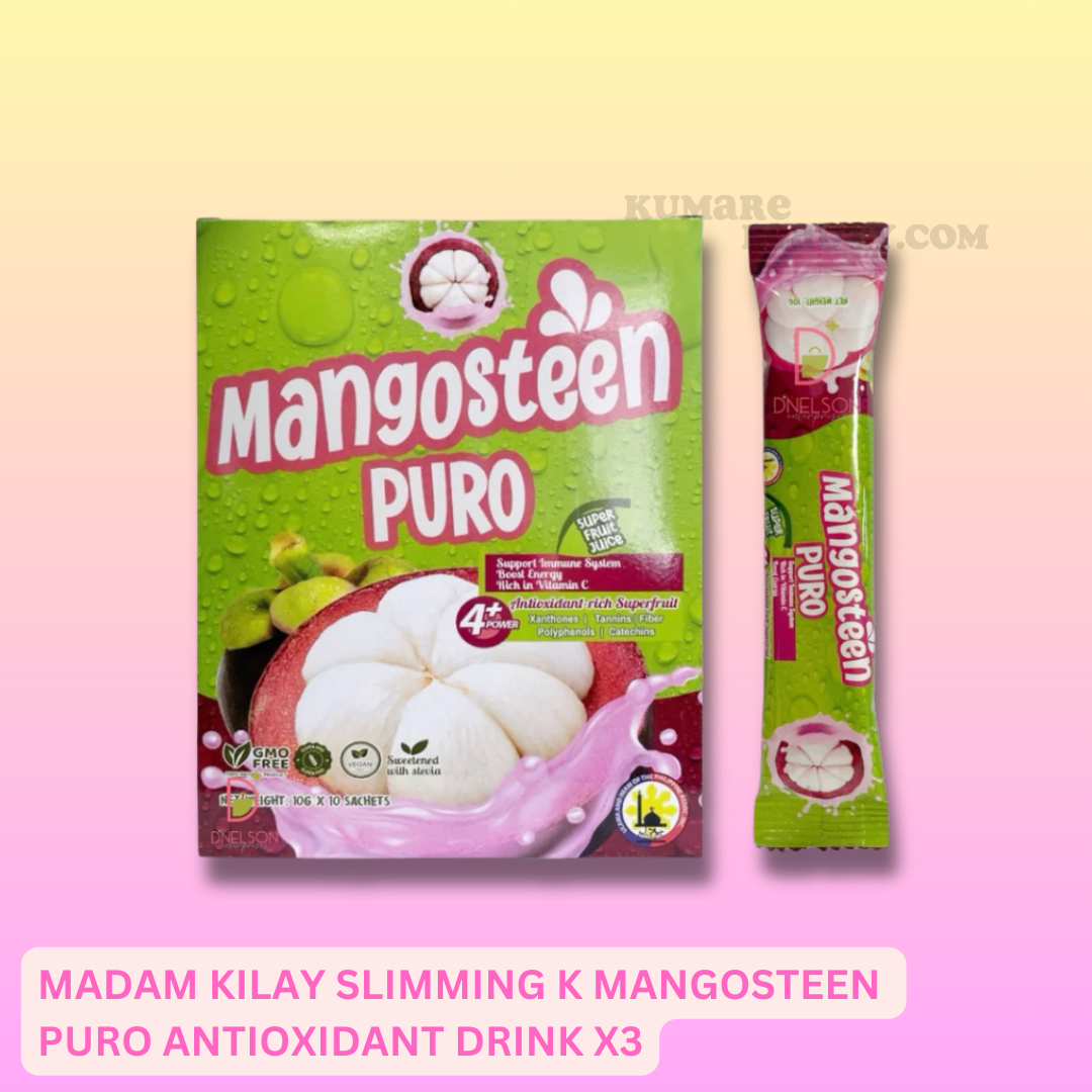 Madam Kilay Slimming K Mangosteen  Puro Antioxidant drink x3