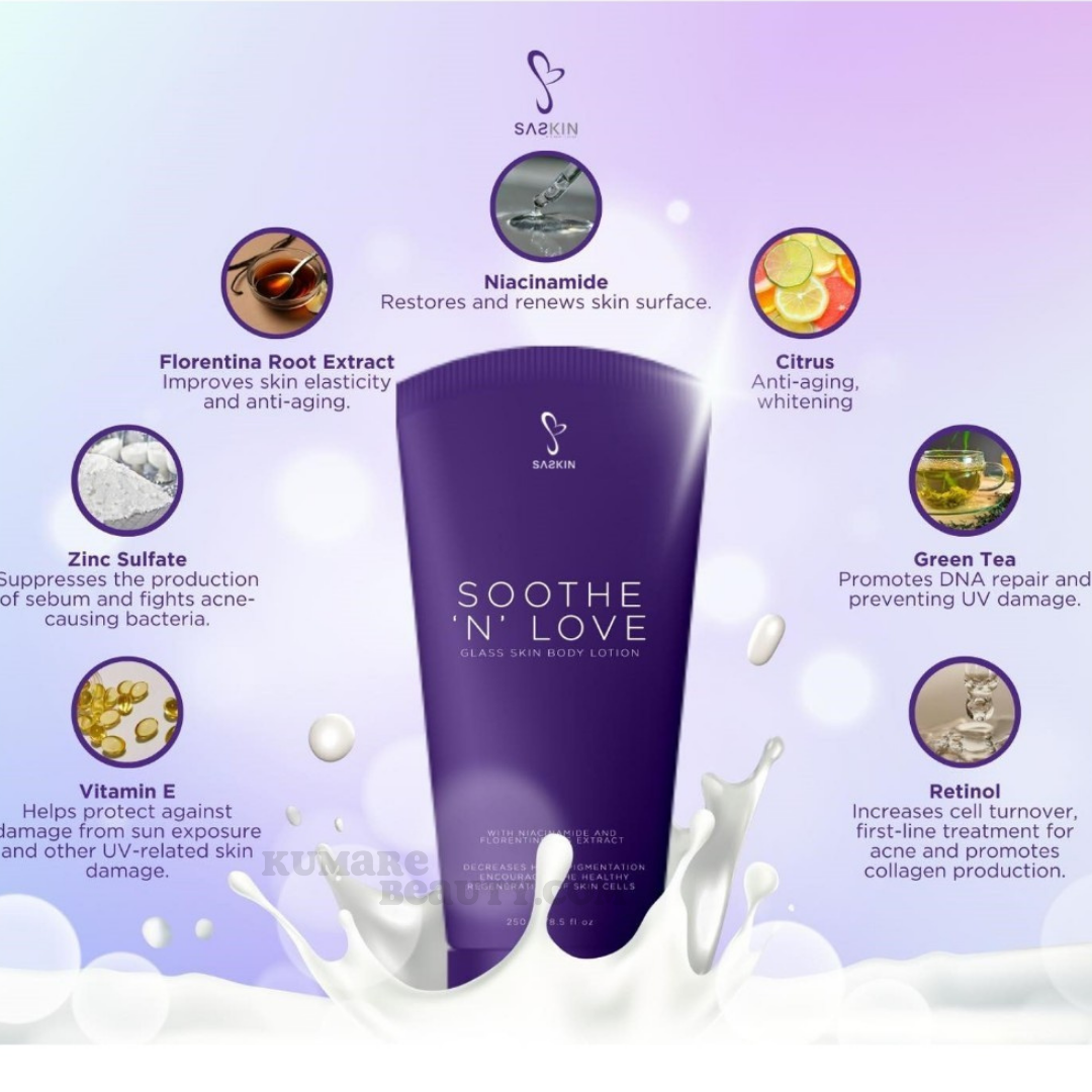 Saskin Soothe 'N' Love Glass Skin Body Lotion