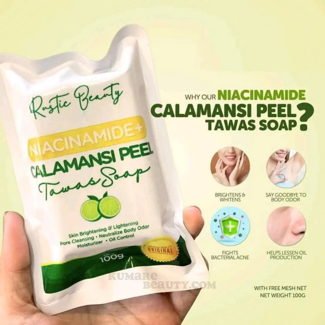 Rustic Beauty Niacinamide + Calamansi Peel Tawas Soap 100g