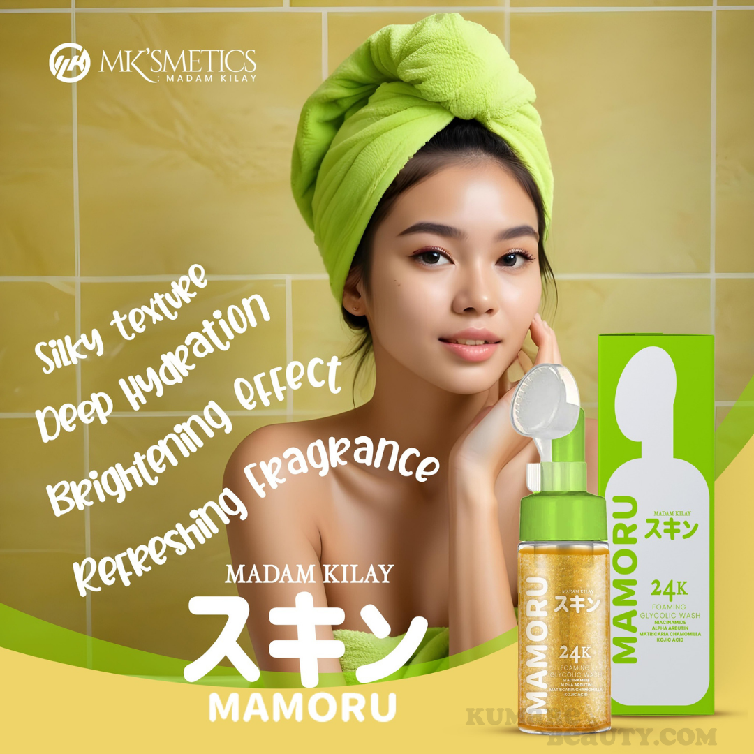 Mamoru 24K Foaming Glycolic Foam Wash by Madam Kilay