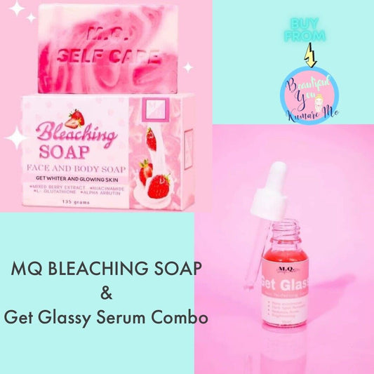 MQ Bleaching Soap & Get Glassy Serum Combo