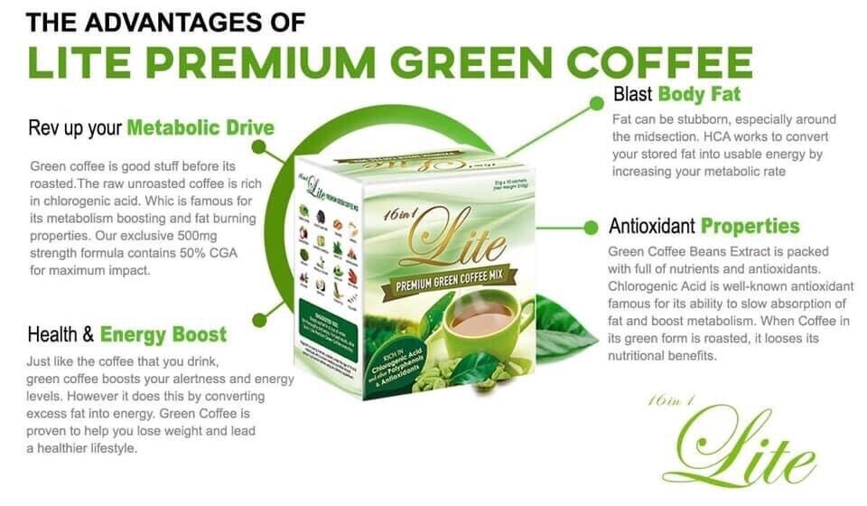 Weight Loss Lite Premium Green Coffee Mix 16in1 (10 sachets)