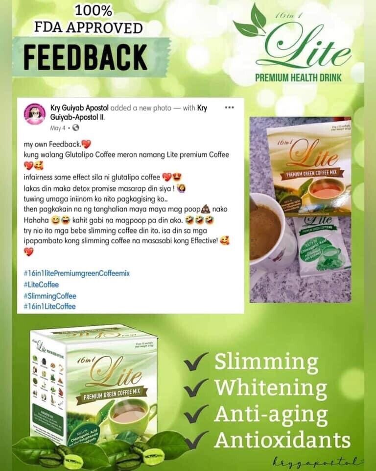 Weight Loss Lite Premium Green Coffee Mix 16in1 (10 sachets)