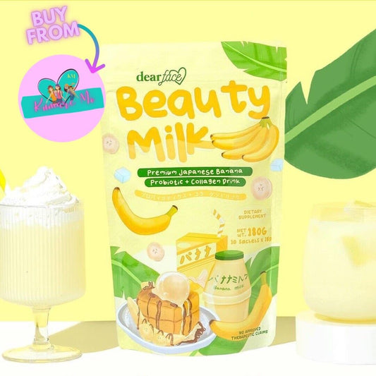 Dear Face Beauty Milk Banana With Probiotics, 10 Sachets