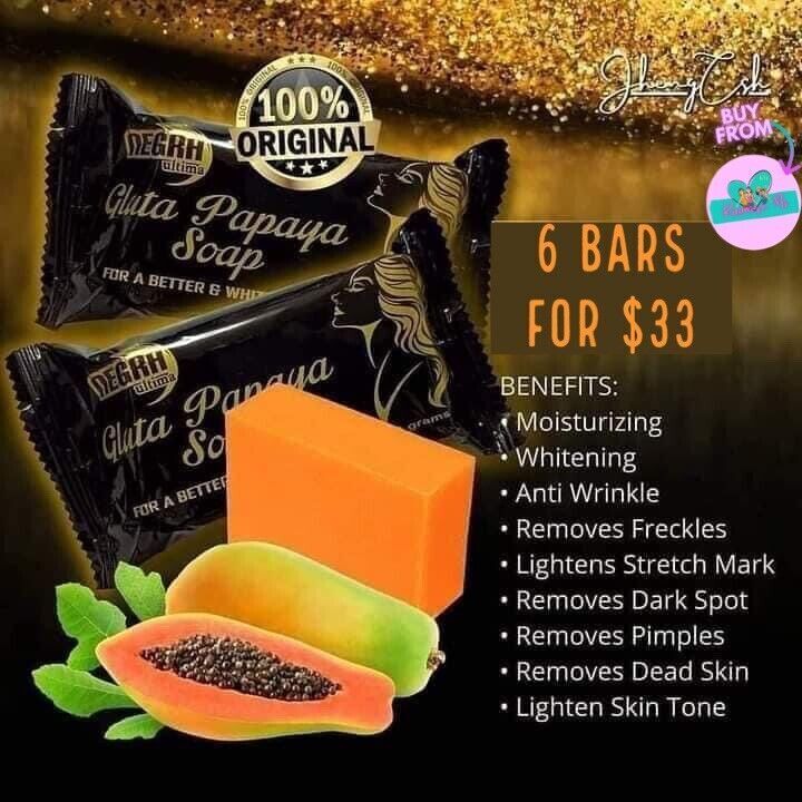 Negra Ultima Gluta Papaya Soap 70g X 6BAR /PACK