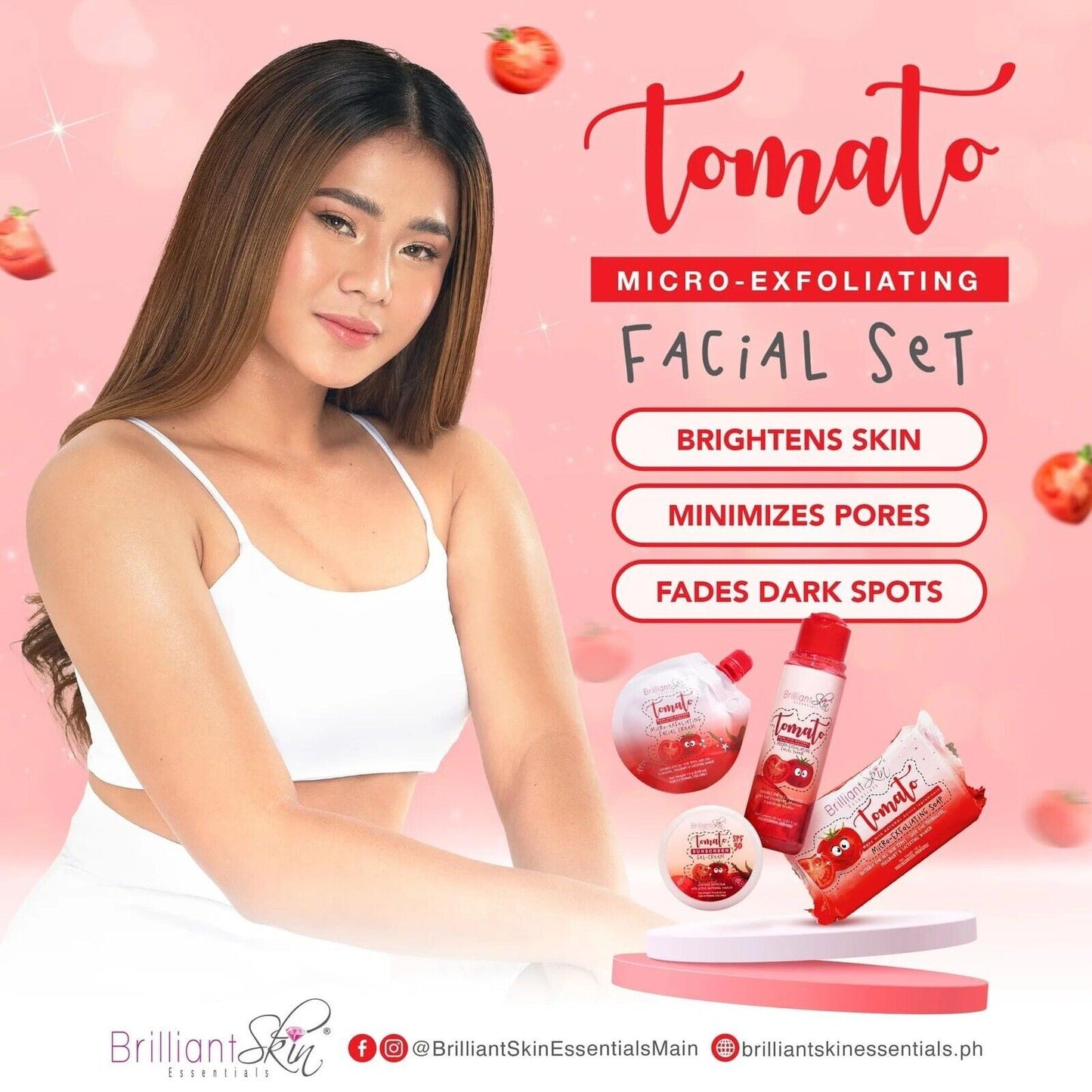 🍅 Brilliant Skin Essentials Tomato Natural Rejuvenating Facial Set