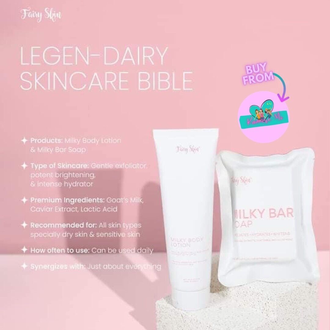 Fairy Skin Milky Lotion and Milky Bar Soap Duo