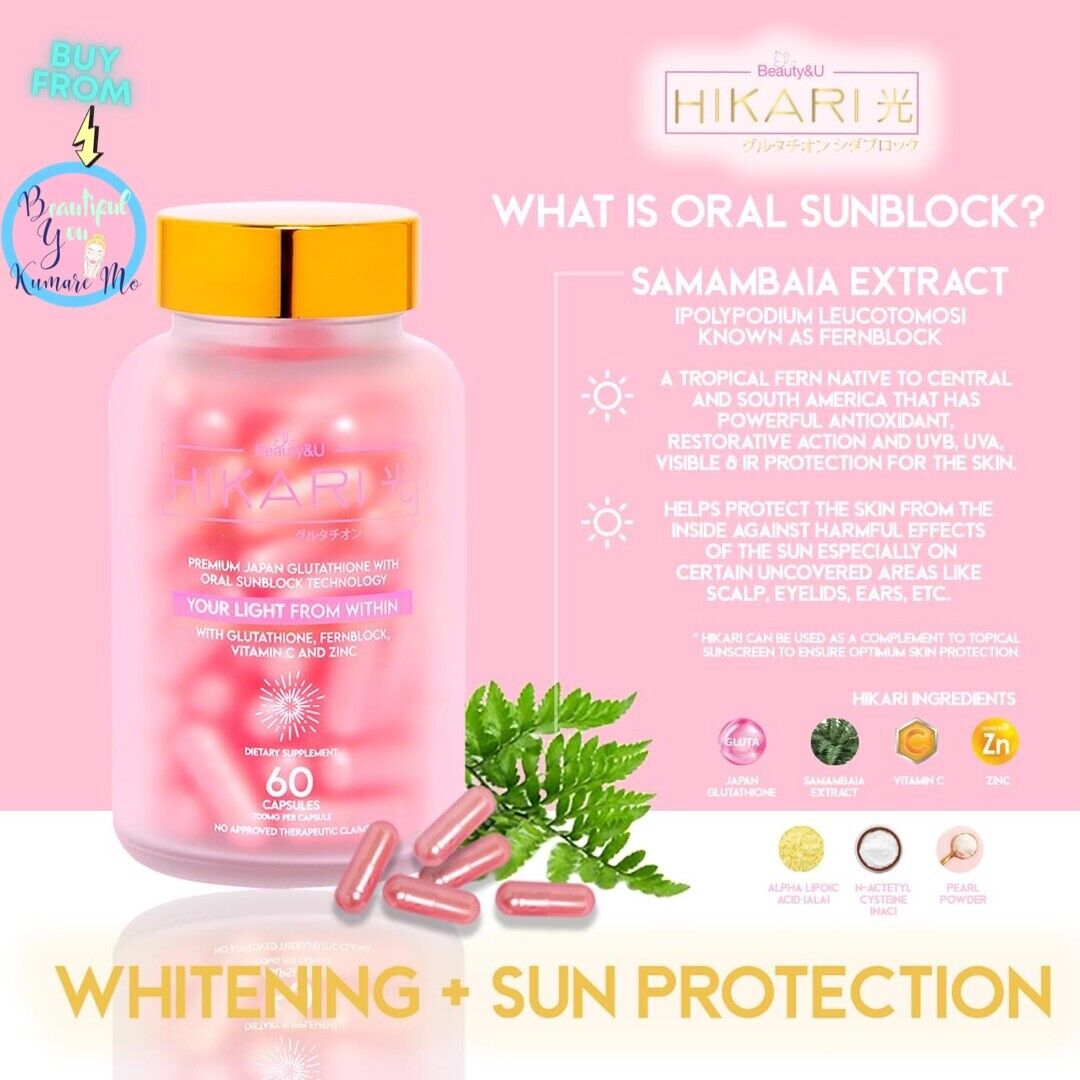 BEAUTY&U Hikari Ultra Japan Glutathione with Oral Sunblock