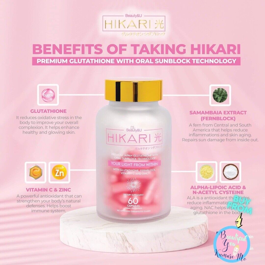 BEAUTY&U Hikari Ultra Japan Glutathione with Oral Sunblock