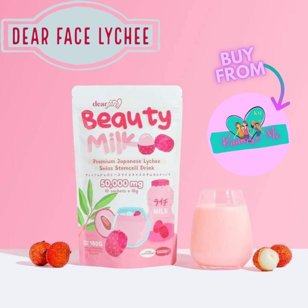 Dear Face Beauty Milk Premium Japanese Lychee Swiss Stemcell Drink 50,000mg