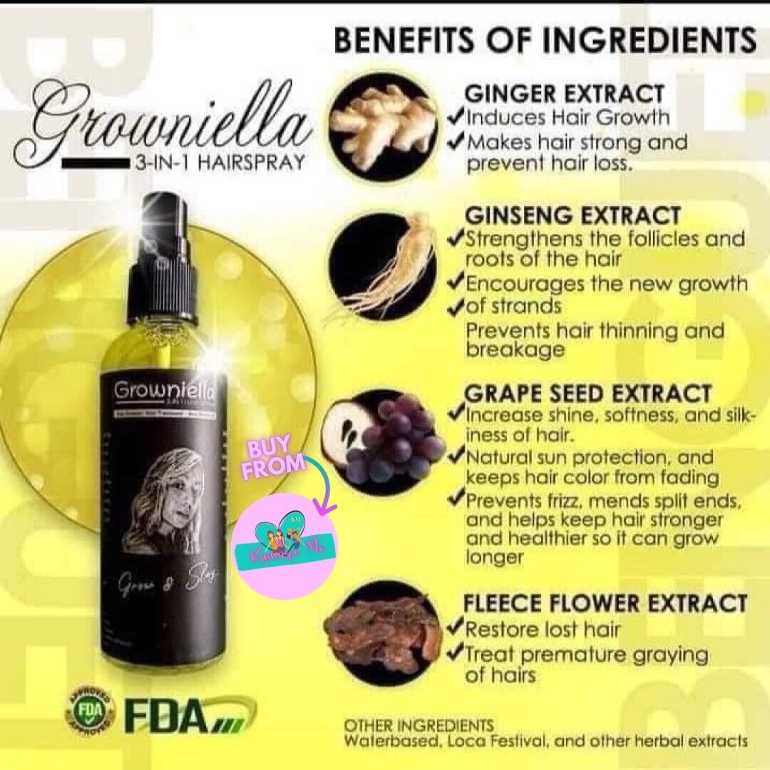 Growniella 3in1 Hairspray Hair Grower