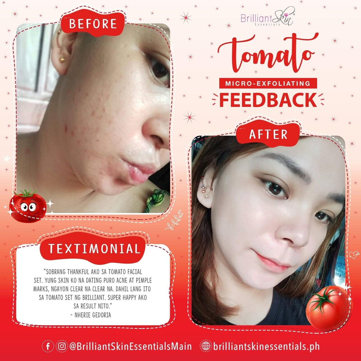 🍅 Brilliant Skin Essentials Tomato Natural Rejuvenating Facial Set