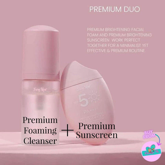 Fairy Skin Premium Duo Foaming | Cleanser and Sunscreen
