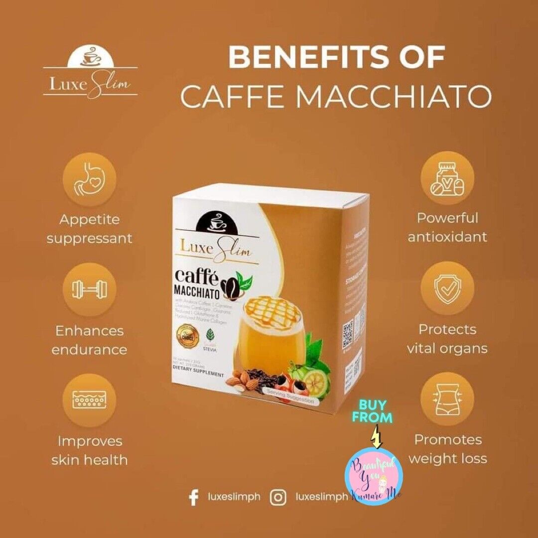 Luxe Slim Caffee MACCHIATO With Collagen & L-Glutathione, 10 Sachets