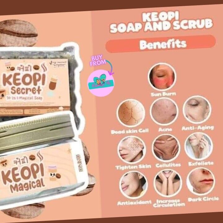 Keopi Magical Soap and Scrub Combo