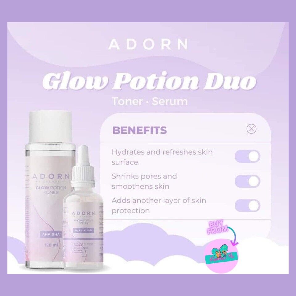 Adorn Glow Potion Duo , Adorn Serum 30ml & Adorn Toner 120ml.